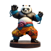 Figurine jouet miniature personnalisée OEM Panda géant peint à la main Impression 3D en résine Action Figure SLA Plastique d'impression 3D en ligne