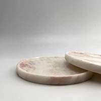 Stonekocc plateau en marbre naturel rond moderne luxe modèle chambre salon affichage caissier avant Dessert assiette de fruits