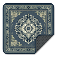 Tapis absorbants lavables pour chien, motif floral baroque matelassé, écologiques, 4 couches, imperméables, base antidérapante en TPU, lavables en machine