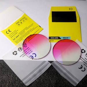 EXIA-Objectif X56 photochromique gris <span class=keywords><strong>MR</strong></span>-8 1.61, verres de lunettes de soleil, revêtement rotatif, photochromique, dégradé de rose, SHMC, revêtement bleu - Product Image 3