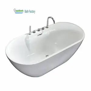 Long Lasting Durable Resin Glass Fibre 1700mm Freestanding Soaking Bath Tub