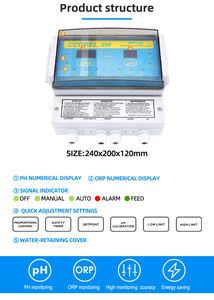 Système de surveillance <span class=keywords><strong>automatique</strong></span> de la <span class=keywords><strong>piscine</strong></span> contrôleur de test du <span class=keywords><strong>chlore</strong></span> <span class=keywords><strong>et</strong></span> du <span class=keywords><strong>pH</strong></span> de l'eau de la <span class=keywords><strong>piscine</strong></span> - Product Image 2