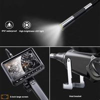 Endoscope rotatif à 360° avec caméra HD 500W, écran LCD IPS 5 pouces, indice de protection IP67, angle de vision de 90°, usage industriel
