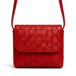Sac bandoulière tissé Gravs pour femme, sac à bandoulière de luxe en cuir véritable, sac à main d'été tendance vintage japonais, sac à main de mode - Product Image 1