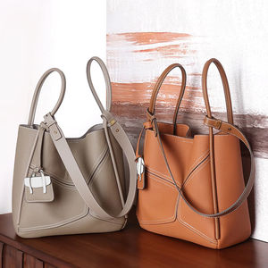 Bolsos de Mano de Cuero Genuino de Lujo para Mujer, Diseño de Alta Gama, Marca de Moda, Tipo Cubo, para Damas y Chicas - Product Image 4