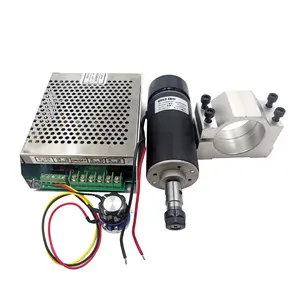 Air Cooled Spindle 500W CNC Spindle Motor Kit + Adjustable Power Supply 52MM Clamps Chuck For Engraving Machine.