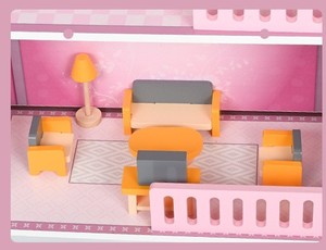 Maison de poupée miniature en bois à faire soi-même, kit de meubles pour maison de poupée, échelle 1:24, jouets créatifs pour maison de poupée, modèle d'appartement nordique - Product Image 5