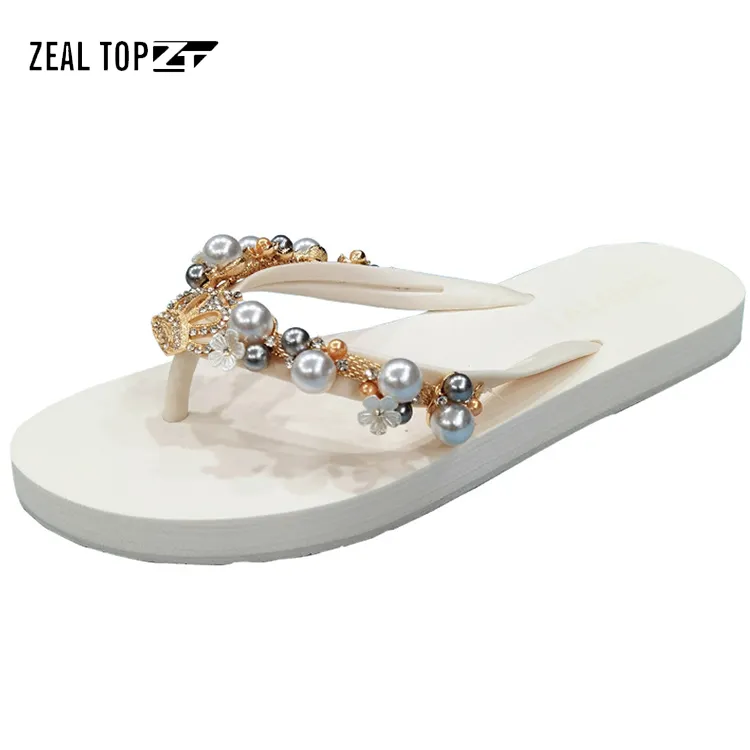 Sommer lässig Hausschuhe Strand Krone Dekoration Strass Outdoor Hausschuhe Flip Flops Frauen Mujer Kristall Flip Flop für Dame