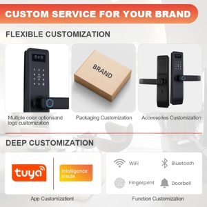 3D nhận dạng khuôn mặt tuya Wifi App Keyless nhập dấu vân tay thẻ nhớ mật khẩu đám mây dữ liệu thông minh khóa cho nhà khách sạn - Product Image 5