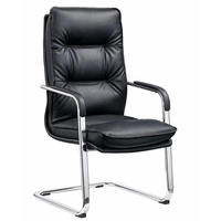 Chaise de bureau ergonomique populaire à prix abordable, sans roulettes, en cuir, forme arche, pour visiteurs et cadres