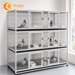 Pigeonnier d'extérieur rectangulaire robuste en tube d'acier galvanisé Petlove, avec système de couvaison sécurisé, pour pigeons de course de grande taille - Product Image 6