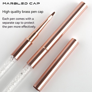 Luxury Nylon Nail Art <b>Brush</b> Plastic Handle Multifunctional Drawing Carving Tool for DIY Salon Use - Product Image 4