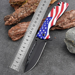 Couteau <span class=keywords><strong>de</strong></span> poche pliable Hongrui 2026 ODM&OEM pour la chasse et les activités <span class=keywords><strong>de</strong></span> plein air avec lame en acier inoxydable 3cr13 et manche à motif imprimé en 3D - Product Image 3