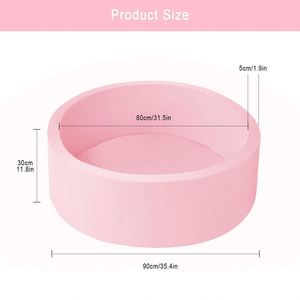 Piscine à balles de haute qualité en velours doux et épais avec mousse à mémoire de forme élastique pour les tout-petits, les bébés et les enfants - Product Image 2