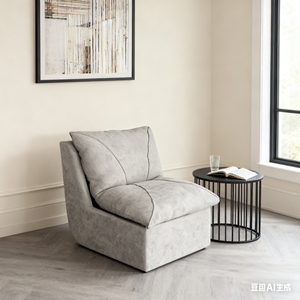 Fauteuil pouf carré en sherpa pour adultes, couleur et taille personnalisables, design moderne, siège de sol écologique pour salon - Product Image 1