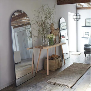 <span class=keywords><strong>Miroir</strong></span> sur pied pleine longueur de style vintage avec <span class=keywords><strong>grand</strong></span> cadre <span class=keywords><strong>en</strong></span> métal <span class=keywords><strong>noir</strong></span> pour la décoration d'un <span class=keywords><strong>grand</strong></span> salon - Product Image 3