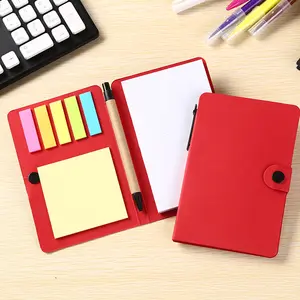 Cheap promotional custom gift magnetic fridge magnet memo note pad with pen holder