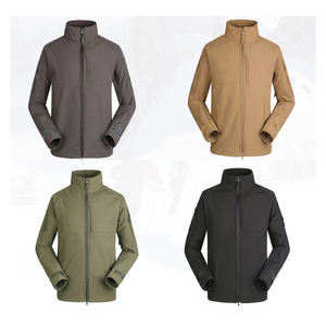 Logo personnalisé Tactique Zip Imperméable Randonnée Camping Respirant Chaud Extérieur Veste Soft Shell pour Hommes - Product Image 3