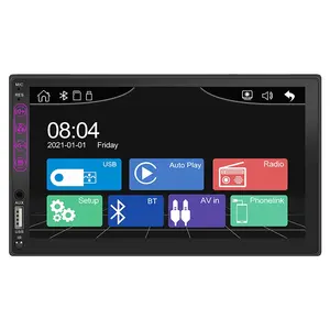 2din Car Radio MP5 Player 7" HD Touch Screen Support IPHONE Carplay Multimedia Video Player Stereo Audio Music USB AUX Autoradio