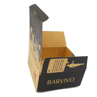 Boîtes d'emballage cadeau kraft personnalisées sous-verres en papier kraft brun avec impression à l'encre blanche Boîtes en carton kraft personnalisées
