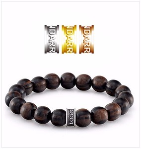 Aceworks Natural <b>Bead</b> for <b>Man</b> Tiger Eye <b>Bracelet</b> Wholesale Stone <b>Bracelet</b> Custom Laser Engraved Logo Silver <b>Beads</b> - Product Image 5
