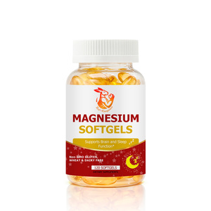 Private Label Magnesium Softgels with Calcium Magnesium Food Grade 120 Count to Supports Brain and Sleep Function Herbal Softgel - Product Image 1