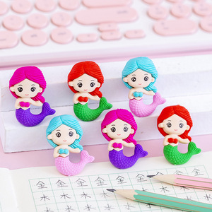 Nuevo Lote al por Mayor de Borradores con Forma de Sirena de Dibujos Animados, Regalo de Papelería para Estudiantes, Favorito de las Niñas Pequeñas <span class=keywords><strong>686</strong></span> - Product Image 3