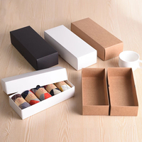 Chaussettes d'emballage personnalisées de marque primaire, emballage pliable, boîtes en papier kraft de 350g, avec couvercle, haute qualité