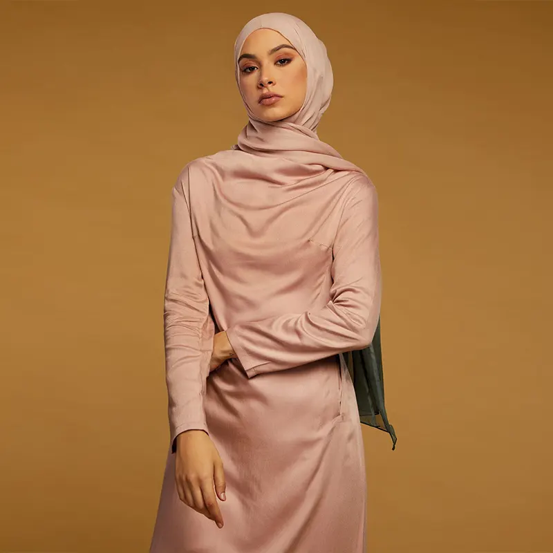 ברדס צוואר פרפר סגנון slim העבאיה המוסלמית שמלת דובאי khimar העבאיה אופנה
