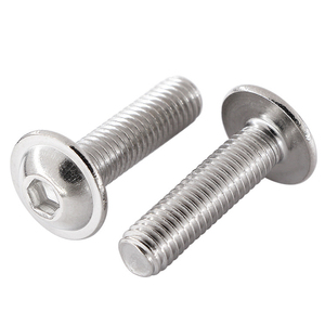 M8x1.25 ISO 7380 2 Stainless Steel 304 Flanged Allen Bolts Hex Socket Head Flange Button Head <b>Screw</b> with Collar - Product Image 1