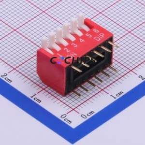 DP-06RP DIP Switch Through hole Component (THT) Switch Piano Key Single Pole Single Throw 6 2.54mm - Product Image 1