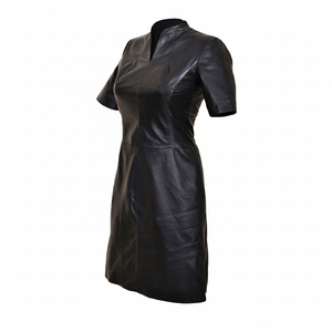 Nouveautés 2025 – Robe Femme en Cuir Véritable Souple et Coton Respirant, Design Haute Couture, Qualité Supérieure, Vente en Gros OEM - Product Image 1