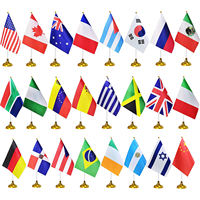 Bandera de Escritorio Portátil de Poliéster con Logotipo Personalizado de Oficina, Mini Bandera Digital Impresa con Soporte Magnético
