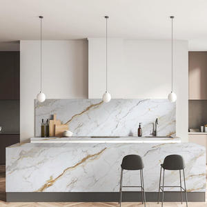 TMZ OEM/ODM Quartz Artificiel Imprimé Pierre 7001 Calacatta Or PD de Grandes Dalles Polies Design Moderne pour Comptoir Hôtel - Product Image 3