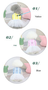 Fabricante al por mayor verano azul amarillo Rosa perro vestido - Product Image 5