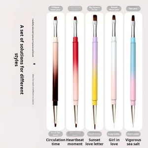 UV Gel Professional Nail Art <b>Brush</b> Set High-quality Dual Head Nail <b>Brush</b> Line Drawing Pen <b>Round</b> Head Pen Small <b>Round</b> Head Pen - Product Image 5