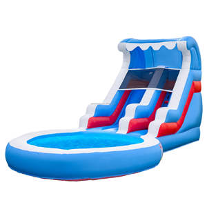 Toboggan aquatique commercial OEM avec grande piscine à éclaboussures, en PVC durable, pour parcs aquatiques, divertissement estival en extérieur et <span class=keywords><strong>location</strong></span> commerciale - Product Image 1