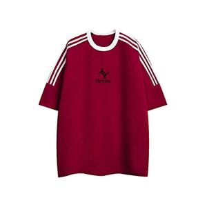 Camisetas a rayas para hombre OEM Camiseta vintage Camiseta con estampado de peso pesado Camiseta elegante - Product Image 3