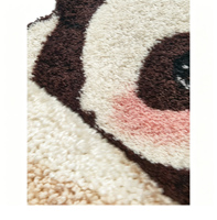 Tapis à poils longs imprimé avec fond antidérapant en TPR, tapis en velours bouclé doux pour la maison, tapis de salon