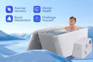 Refroidisseur Ambohr Smart Ultra R410A 1Hp avec contrôle automatique Wi-Fi, refroidisseur de bain de glace à usage commercial 32 ° F-104 ° Baignoire de plongeon froid F - Product Image 5