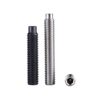 Vis de réglage à six pans creux en acier inoxydable haute résistance de qualité 12.9/304 vis sans tête cylindriques avec vis à pointe de chien