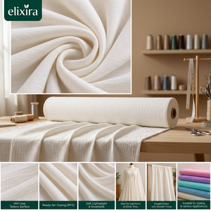 Tissu textile Wet Lees de 44 pouces prêt à la teinture, matière première pour la personnalisation des couleurs et la fabrication de vêtements - Product Image 3