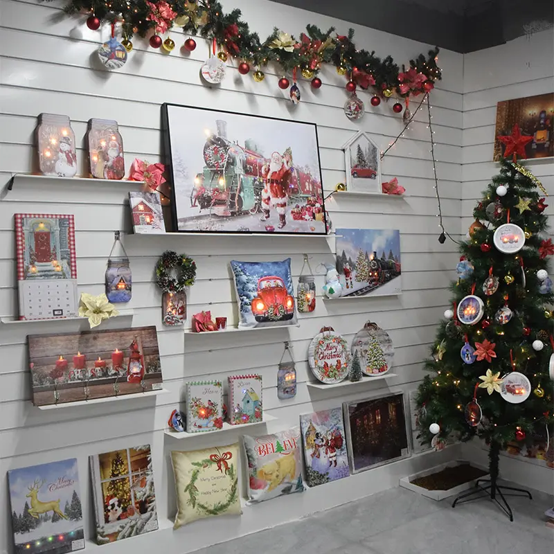 Manualidades de lona con sublimación, adornos navideños personalizados, decoración de Navidad, venta al por mayor, nuevo diseño