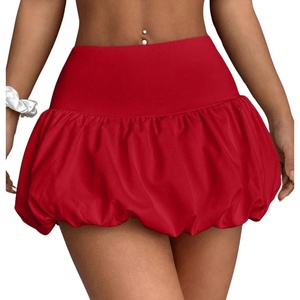 Falda de tenis vaquera transpirable y ecológica para mujer, con estampado, cintura natural, dobladillo con volantes, corte A, corta, informal, de verano - Product Image 3