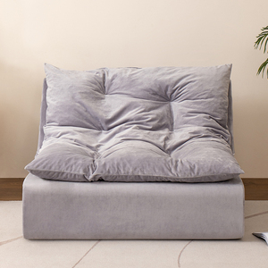 Phong Cách Hiện Đại Đồ Nội Thất Tùy Chỉnh Kích Thước Mềm Vải Hình Chữ Nhật Ngồi Có Thể Ngả <span class=keywords><strong>Sofa</strong></span> Giường Thoải Mái Cao Thoải Mái Cao Ngủ Cắt - Product Image 2