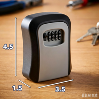 Boîte à code pour chantier de construction, boîte à code à 4 chiffres à fixer au mur, boîte à clés sécurisée avec mot de passe