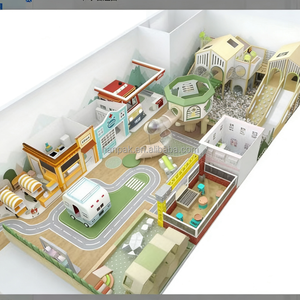 Equipo de Juegos Interior de Lujo para Niños, con Diseño de Edificios Urbanos, Juego de Roles Multifacético, Aprendizaje STEAM, Juego Suave para Cafeterías, Centros Comerciales y Supermercados - Product Image 3