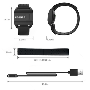 Monitor de Ritmo Cardíaco de Brazo COOSPO, Sensor Óptico BLE 4.0 ANT+, Resistente al Agua IP67, Recargable, Compatible con Doble Banda - Product Image 6