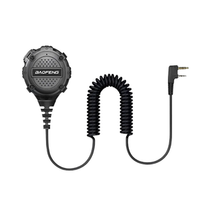 Baofeng 360 °   Mikrofon Walkie Talkie Klip Belakang Berputar 2-Pin Tipe K <span class=keywords><strong>M</strong></span> Tangent PTT Speaker Bahu dengan Aksesori Radio - Product Image 1