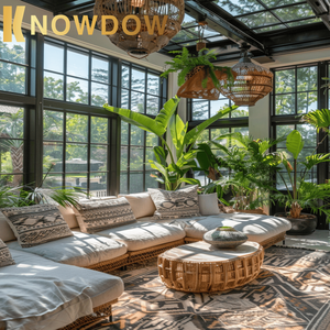 SAVOIR Personnalisé Quatre Saisons Sunshine Room Durable Aluminium <span class=keywords><strong>Solarium</strong></span> Solariums Maison Préfabriquée en Verre pour Villa Application - Product Image 4